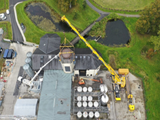 Still Tower Roof Lift Royal Oak Distillery